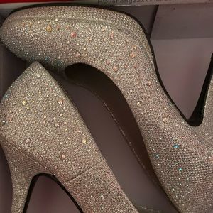 Sparkly silver shoes